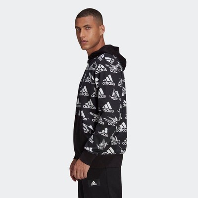 Blusão de Moletom com Capuz adidas Moletinho Essentials Brandlove - Masculino - Foto 4