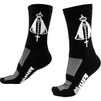 Kit 02 Pares Meia Corrida Ciclismo Hupi Fé Nossa Senhora - Foto 3