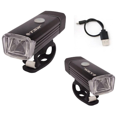 Kit de Farol 180 Lumens + Sinalizador Pisca 15 lumens TSW USB - Foto 3
