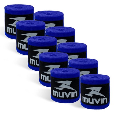 Kit Muvin Bandagem Elástica Boxe Muay Thai - 3 Metros - 5 Pares - Foto 1