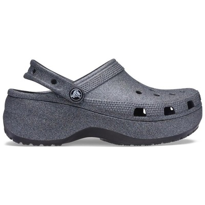 Sandália Crocs Classic Platform Glitter ii Clog Black - Adulto - Foto 2