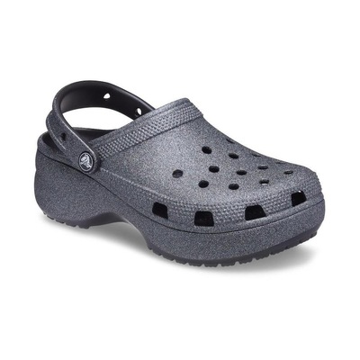 Sandália Crocs Classic Platform Glitter ii Clog Black - Adulto - Foto 3