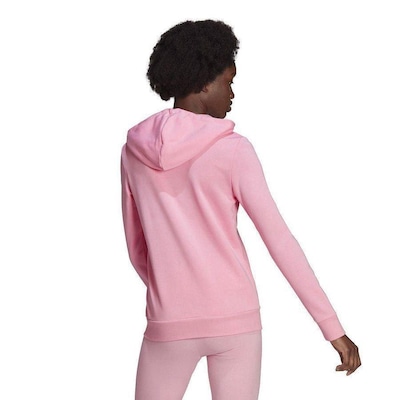 Jaqueta de Moletom adidas com Capuz Logo Linear Zipper - Feminina - Foto 4