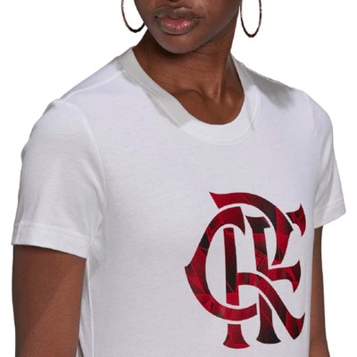 Camiseta Flamengo Estampada CRF 2021 adidas - Feminina - Foto 4