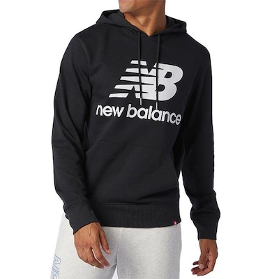 Blusão de Moletom com Capuz New Balance Stacked Logo Po - Masculino - Foto 1