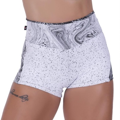 Shorts Orbis Fitness Recortes Poliamida Cós Alto - Feminino - Foto 1