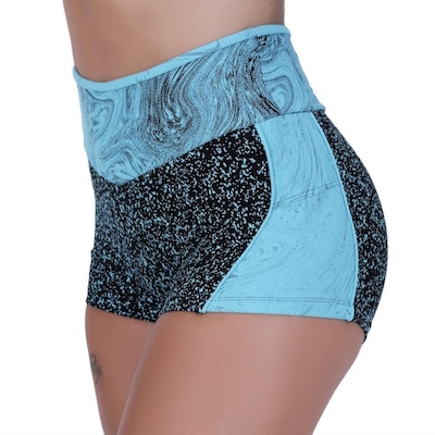 Shorts Orbis Fitness Recortes Poliamida Cós Alto - Feminino - Foto 2