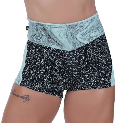 Shorts Orbis Fitness Recortes Poliamida Cós Alto - Feminino - Foto 3