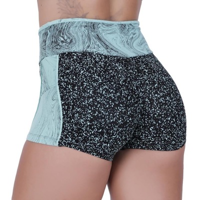 Shorts Orbis Fitness Recortes Poliamida Cós Alto - Feminino - Foto 4