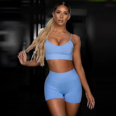 Conjunto Hupana Sports Top + Short Cintura Alta Empina Bumbum - Feminina - Foto 4