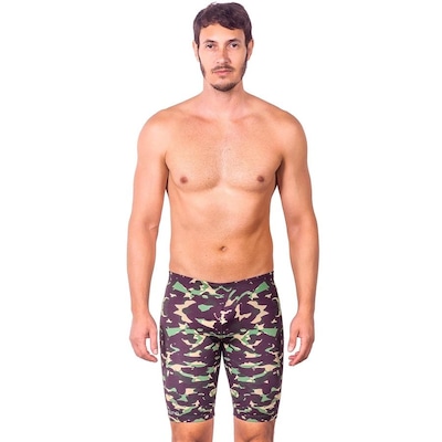 Bermuda de Natação Kauna Camuflagem Militar Proteção UV50+ - Masculina - Foto 1