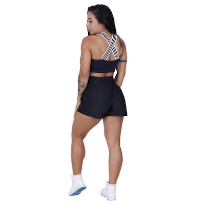 Short Orbis Fitness Curto com Bolsos Cós Alto e Elástico - Feminino - Foto 3