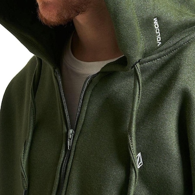 Blusão Com Capuz Volcom Aberto Single Stone -Masculino - Foto 3