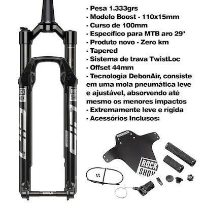 Suspensão SID SL Ultimate Boost Aro 29 Controle Manual Rock Shox - Foto 2