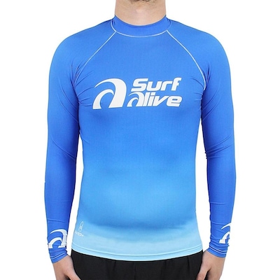 Camisa de Surf Manga Longa Classic Surf Alive UPF50+ - Masculino - Foto 2