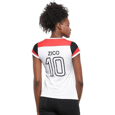 Camisa Flamengo Zico Retrô Braziline - Feminina - Foto 2