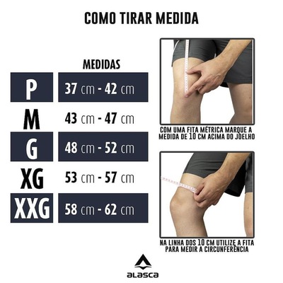 Joelheira de Compressão com Faixa Ajustável Alasca Sense 3.0 - Adulto - Foto 5