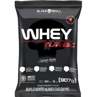 Turbo Whey Protein Nutri Isolado e Concentrado Caveira Preta Black Skull - Morango - 900g - Foto 1