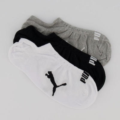 Kit Meia Puma Sapatilha - 3 pares - Adulto - Foto 1