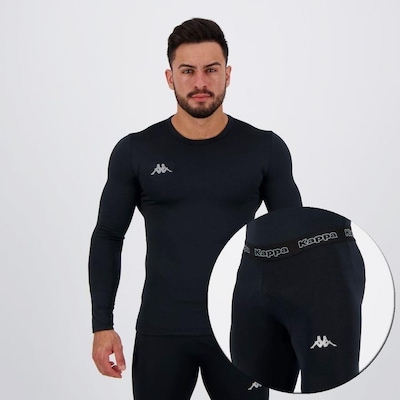 Kit Kappa: Camiseta Manga Longa Térmica + Calça - Masculina - Foto 2