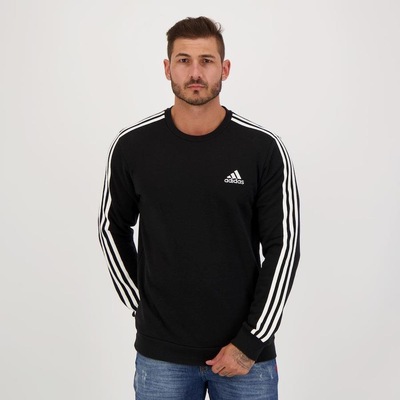 Blusão de Moletom adidas 3 Listras III - Masculino - Foto 1