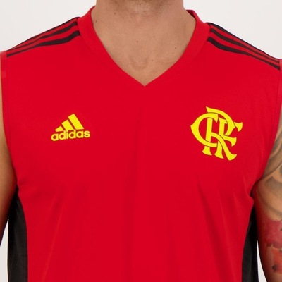 Camiseta Regata adidas Flamengo Treino Comissão 2022 - Masculina - Foto 4