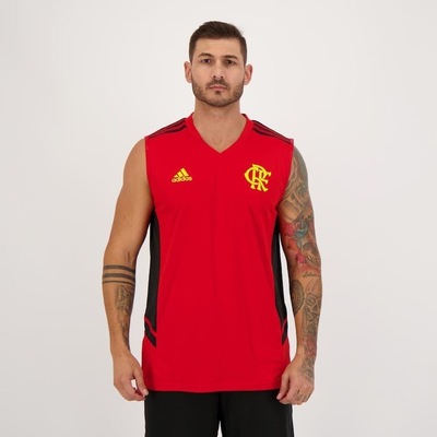 Camiseta Regata adidas Flamengo Treino Comissão 2022 - Masculina - Foto 1