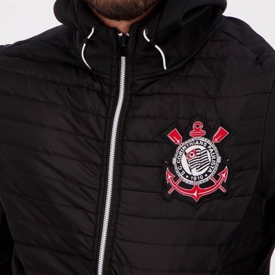 Jaqueta do Corinthians FutFanatics SCCP Softshell FutFanatics com Capuz - Masculina - Foto 4