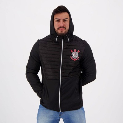 Jaqueta do Corinthians FutFanatics SCCP Softshell FutFanatics com Capuz - Masculina - Foto 5