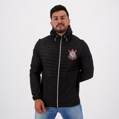 Jaqueta do Corinthians FutFanatics SCCP Softshell FutFanatics com Capuz - Masculina - Foto 1