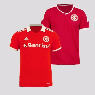 Kit Camisas adidas Internacional I 2022 + Torcedor - Masculino - Foto 1