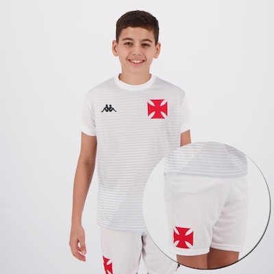 Kit de Uniforme do Vasco Kappa Supporter - Infantil - Foto 2