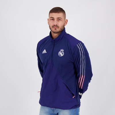 Blusão Fleece Real Madrid adidas Travel - Masculino - Foto 2