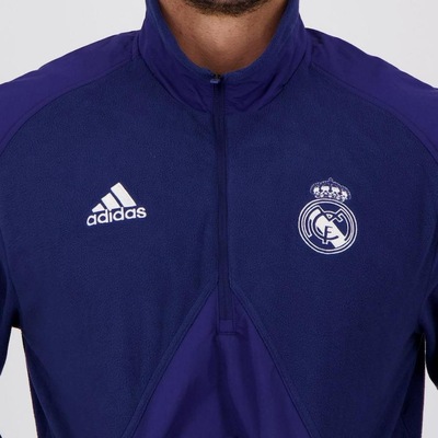 Blusão Fleece Real Madrid adidas Travel - Masculino - Foto 4