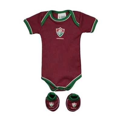 Kit de Uniforme de Futebol do Fluminense para Bebê: Body + Pantufa - Infantil - Foto 2