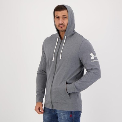 Blusão Under Armour Masculino com Capuz  Rival Terry FZ - Foto 2