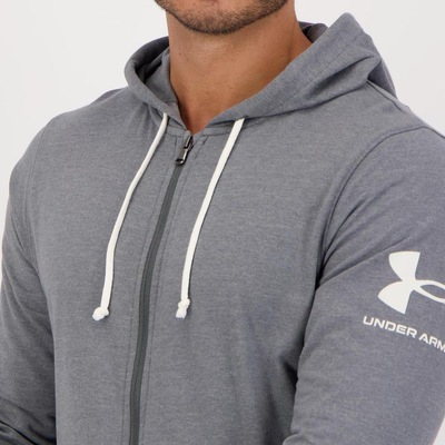 Blusão Under Armour Masculino com Capuz  Rival Terry FZ - Foto 4
