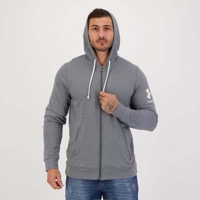 Blusão Under Armour Masculino com Capuz  Rival Terry FZ - Foto 5