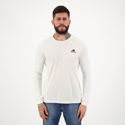 Camiseta Manga Longa adidas D2M Feelready - Masculina - Foto 1