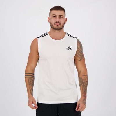 Camiseta Regata adidas D2M Stripes - Masculino - Foto 1
