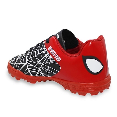 Chuteira Society Dray Marvel Homem-Aranha - Infantil - Foto 2