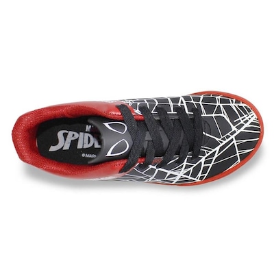 Chuteira Society Dray Marvel Homem-Aranha - Infantil - Foto 3