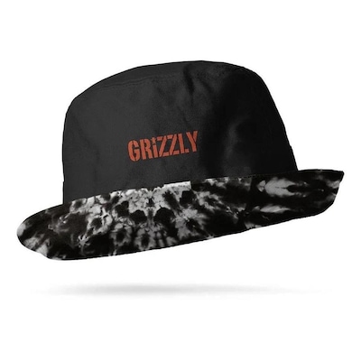 Chapéu Bucket Grizzly Tie Dye Stamp Hat Dupla Face - Adulto - Foto 3