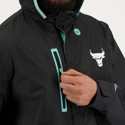 Jaqueta Com Capuz New Era NBA Chicago Bulls Neon - Masculina - Foto 4