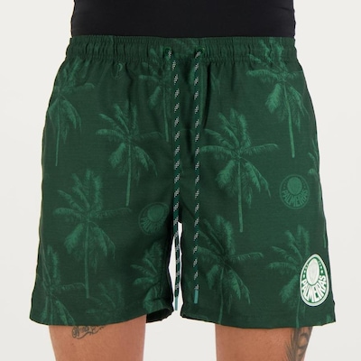 Bermuda Palmeiras Futfanatics Folhagem - Masculina - Foto 1