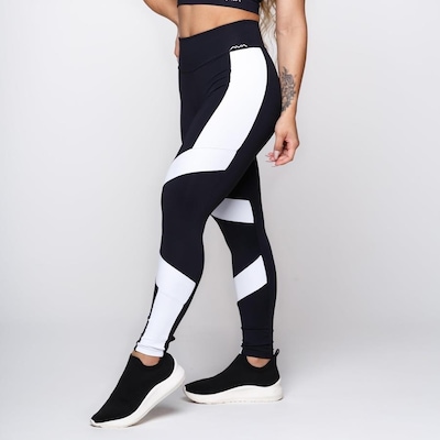 Calça Legging AVA Fitness Wear Suplex Poliamida com Recorte - Feminina - Foto 2
