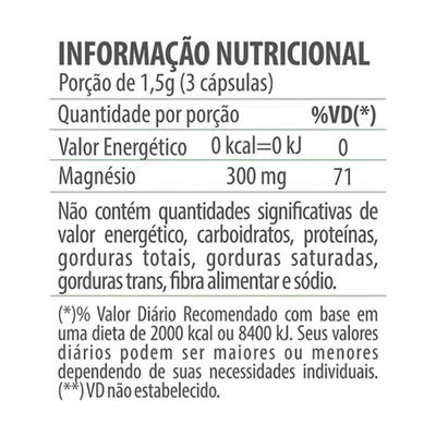 Magnésio Combate A Inflamação Nutrasix - 90 cápulas - Foto 2