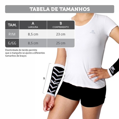 Kit de Manguitos Curtos Voleibol Arrow com 6 unidades - Adulto - Foto 2