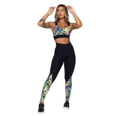 Calça Legging AVA Fitness Wear Suplex Estampado - Feminina - Foto 4