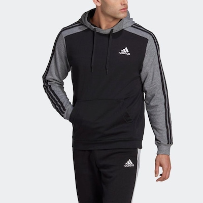 Blusão de Moletom com Capuz Moletinho Essentials Mélange - Masculino - Foto 3